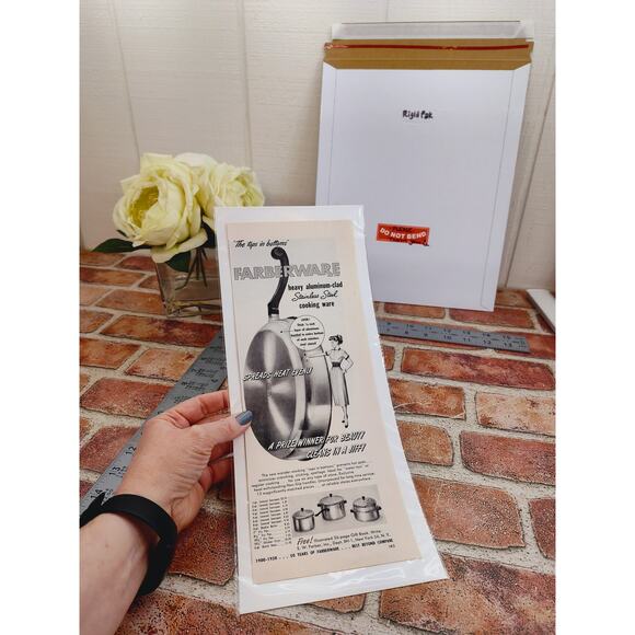 1950 Faberware Cookware "The Tops in Bottoms" Happy Housewife Vtg Print Ad - Picture 2 of 6